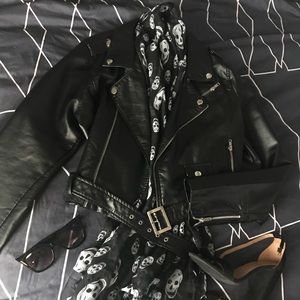Motto jacket vegan leather black